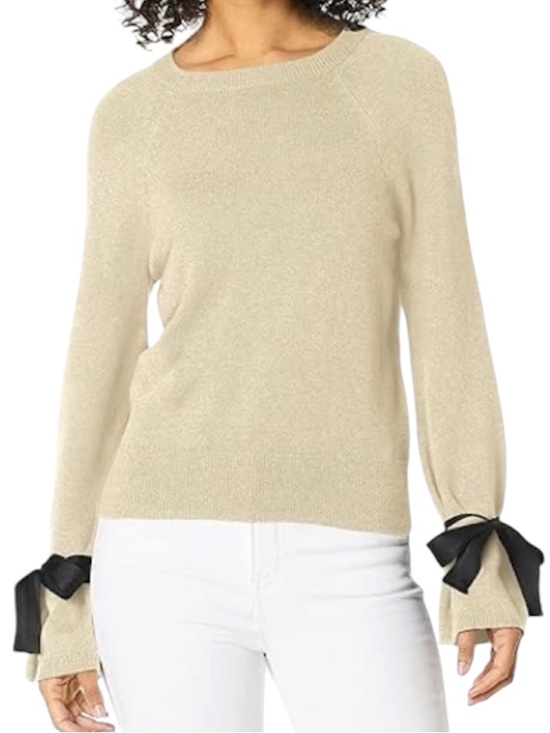 J. Crew Sweaters - J. CREW MERCANTILE Sandy Knit Merino Wool Sweater Ribbon Tie Bow Sleeve Cuff XL